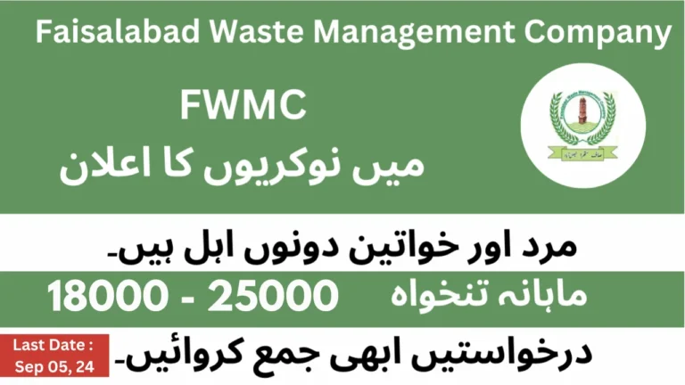 Faisalabad Waste Management Jobs - Sanitary Worker/Helper at FWMC