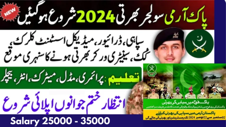 Join Pak Army as Soldier 2024 – Apply Now for Various Positions