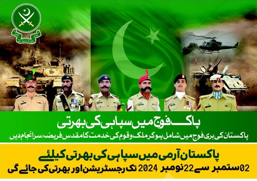 Join Pak Army as Soldier 2024 – Apply Now for Various Positions