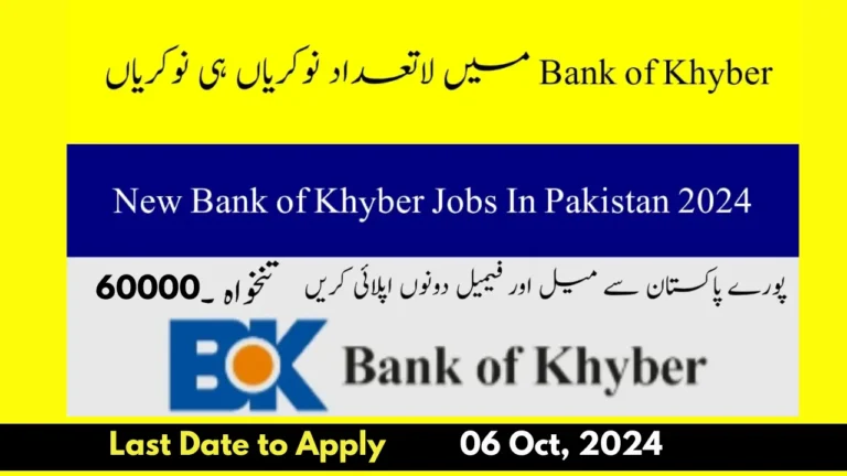 Bank of Khyber Hiring Women Batch Trainee Officers (BTOs) - Apply Now