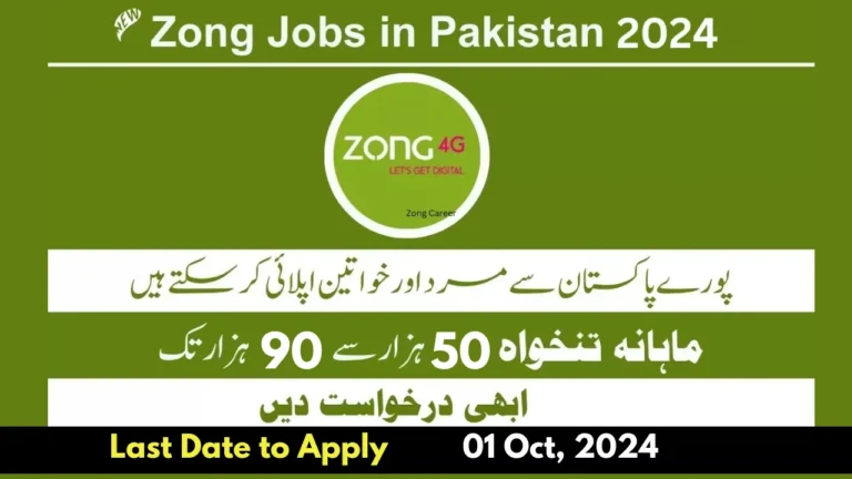 Zong Jobs for Fresh Graduates 2024 | Apply Online at careers.zong.com.pk